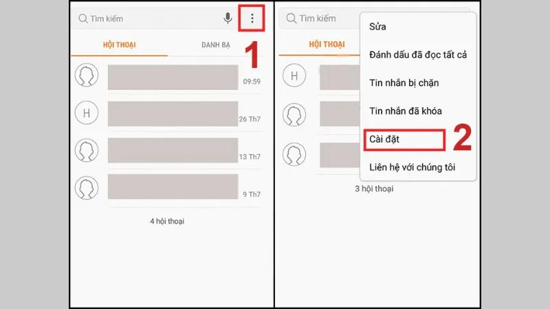 Cài đặt tin nhắn Android để điều chỉnh cỡ chữ