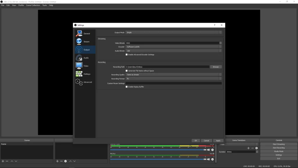 Cài đặt Video Bitrate trong OBS Studio