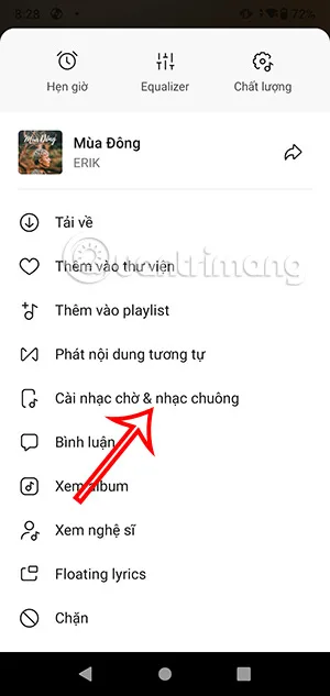Cài nhạc chờ & nhạc chuông Zing MP3