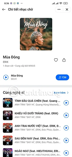 Cài nhạc chờ Zalo