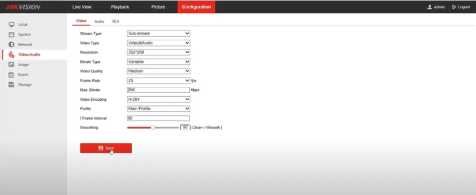 Cấu hình chất lượng video khi cài đặt camera ip hikvision