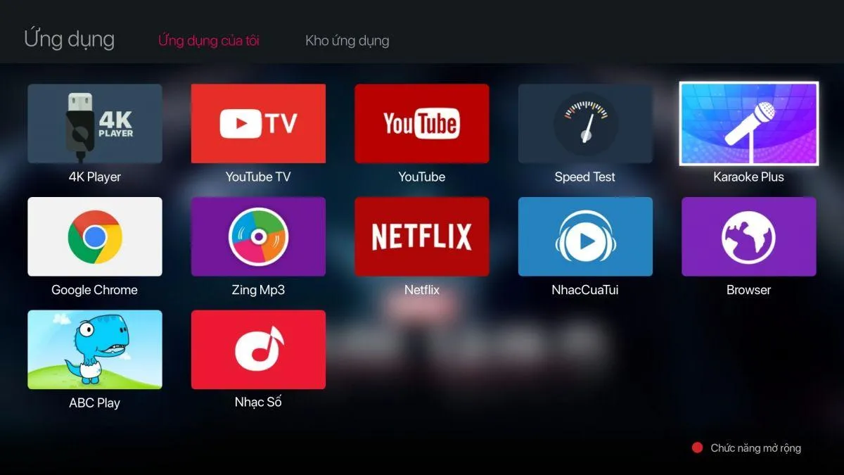 Cấu trúc và giao diện kho ứng dụng phong phú của FPT Play Box 4K