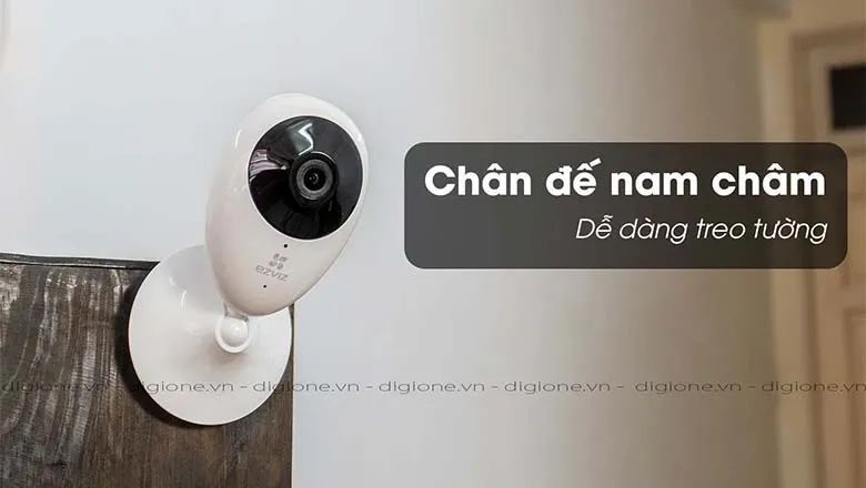 Chân đế nam châm tiện lợi giúp lắp đặt camera Ezviz C2C dễ dàng