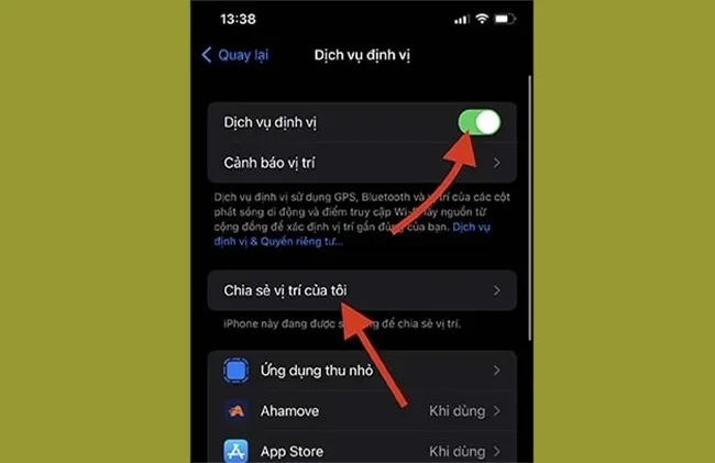 Chia sẻ vị trí của tôi