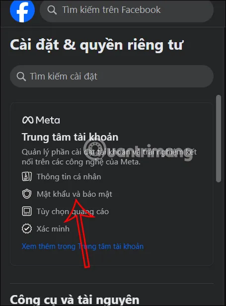 Chỉnh chế độ bảo mật Facebook