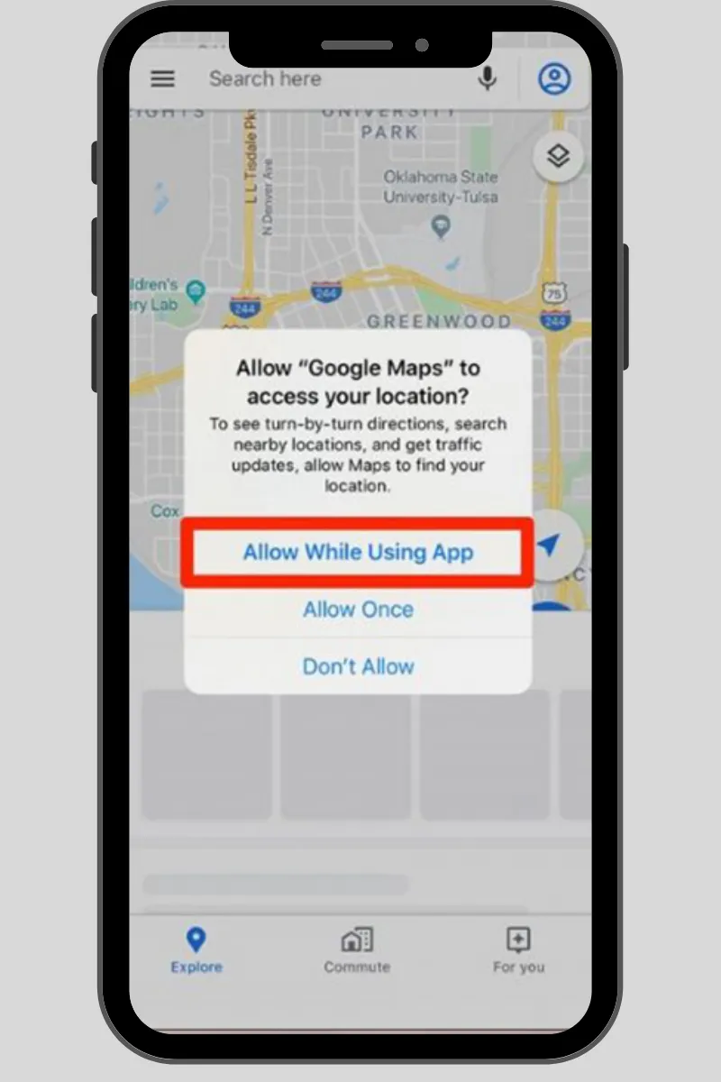 Cho phép bật định vị