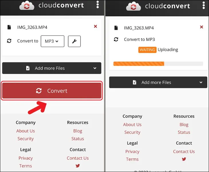 Chờ quá trình Convert hoàn tất