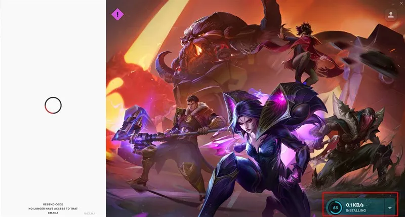 Chờ quá trình tải dữ liệu game Liên Minh Huyền Thoại hoàn tất trong Riot Client