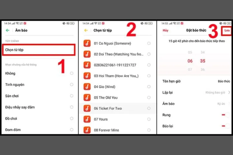 Chọn bài hát cá nhân làm nhạc chuông báo thức