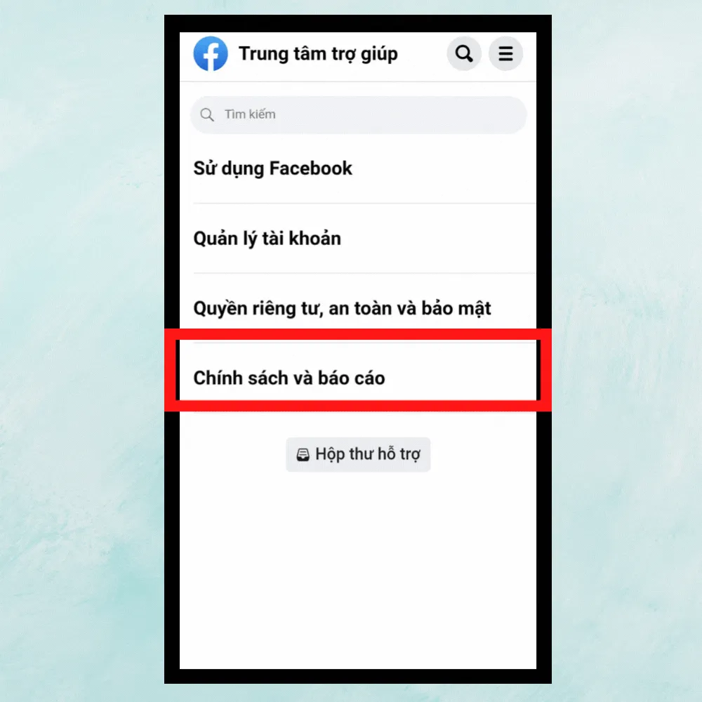 Chọn Báo cáo sự cố để tiếp tục quy trình gửi phản hồi cho đội ngũ hỗ trợ Facebook