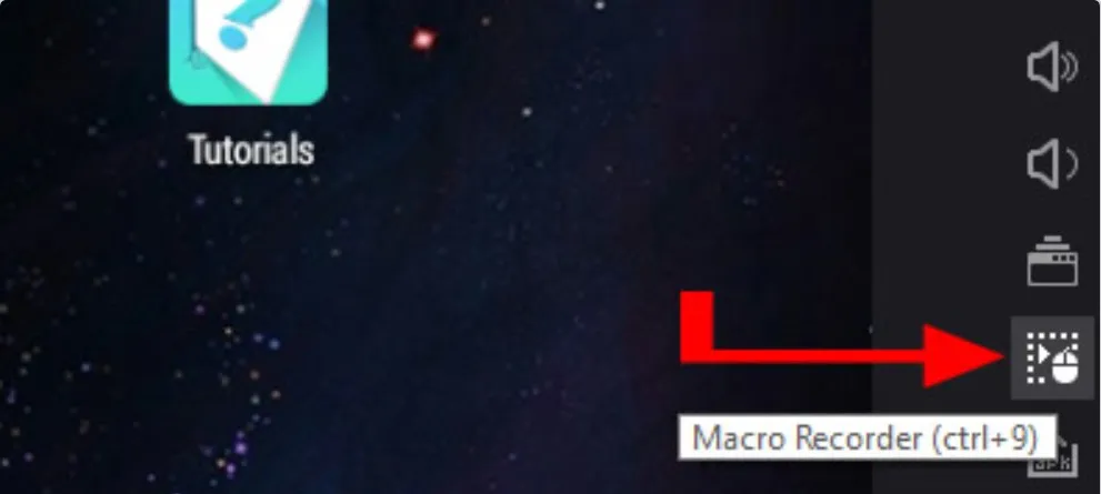 Chọn biểu tượng Macro