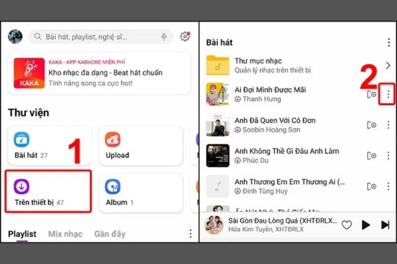 Chọn Cài làm nhạc chuông từ menu tùy chọn