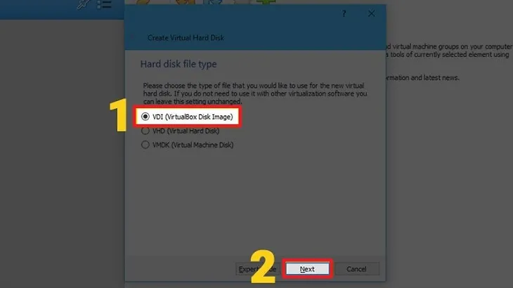 Chọn Create a virtual hard disk now và nhấn Create để tạo ổ cứng ảo