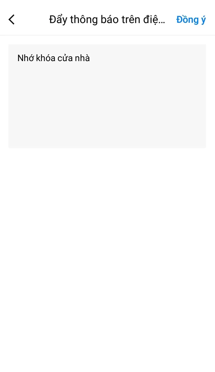 Chọn Đẩy thông báo trên điện thoại để nhắc nhở