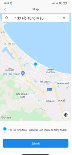 Chọn địa chỉ cài đặt