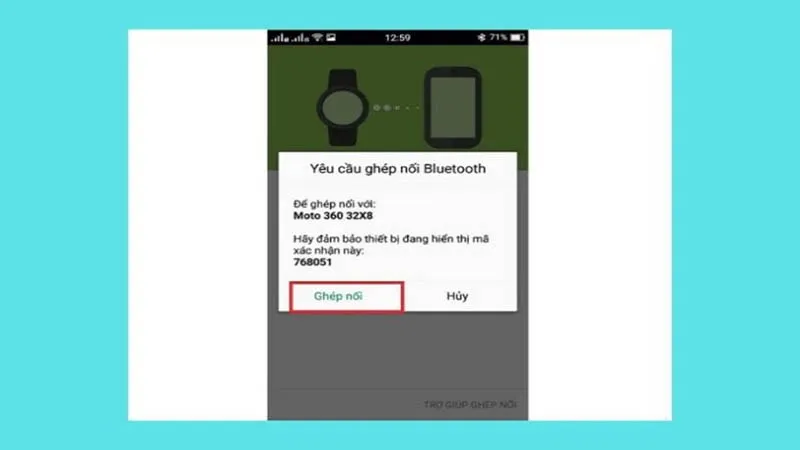 Chọn Ghép nối và chờ đồng hồ thông minh cập nhật