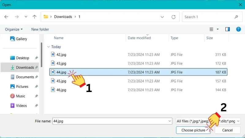 Chọn hình ảnh mới sau đó chọn Choose Picture để hoàn thành cách cài đặt màn hình nền máy tính