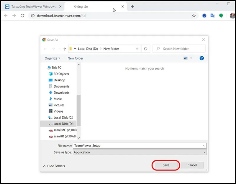 Chọn khu vực lưu tệp cài đặt để dễ dàng quản lý file