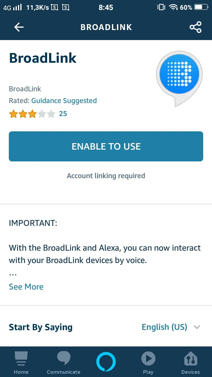 Chọn Skills & Games trên ứng dụng Amazon Alexa