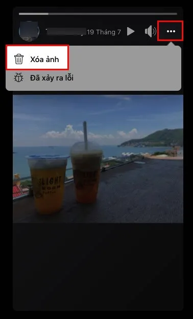 Chọn story cũ mà bạn muốn xóa > Nhấn vào biểu tượng 3 dấu chấm > Chọn Xóa