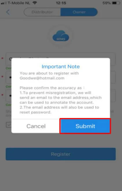 Chọn Submit ( Gửi đi)