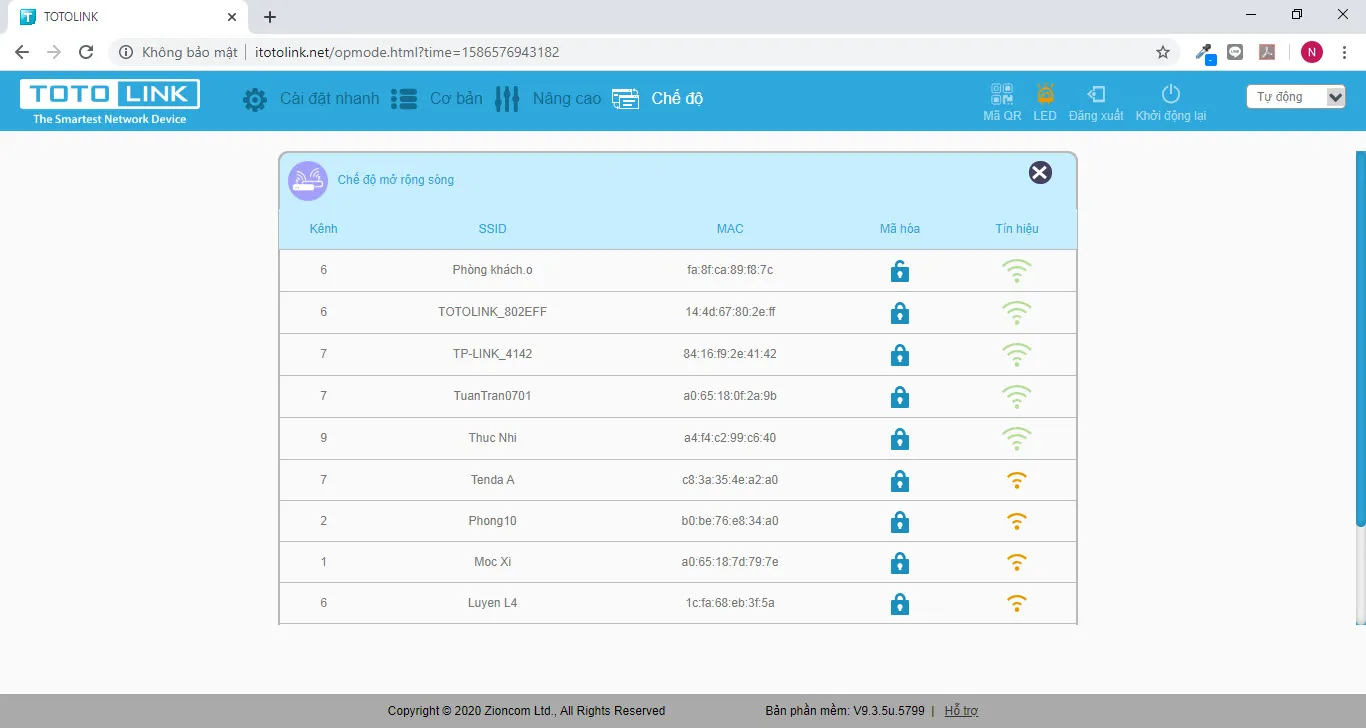 Chọn tên Wi-Fi chính cần mở rộng và nhập mật khẩu