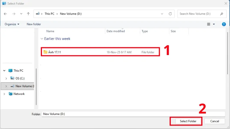 Chọn thư mục cần bảo mật bằng Wise Folder Hider