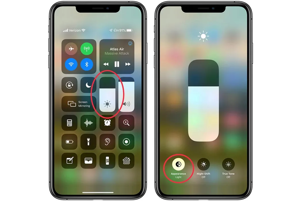 Chuyển đổi chế độ tối (Dark Mode) nhanh chóng qua Trung tâm điều khiển trên iOS