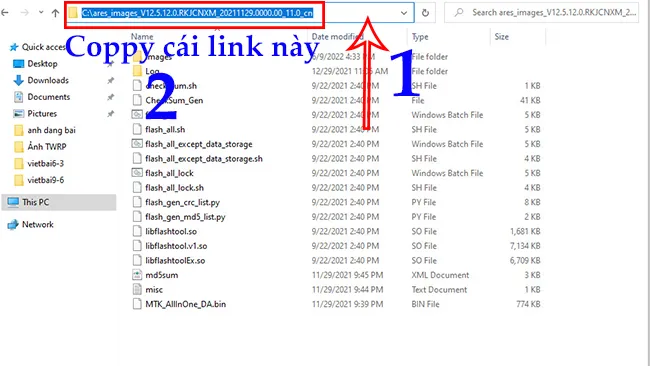 Coppy đường dẫn ROM Xiaomi