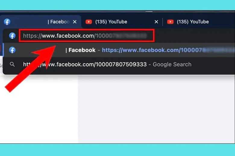 Dán ID vào địa chỉ fb.com/ID để xác định người đã xem tường Facebook