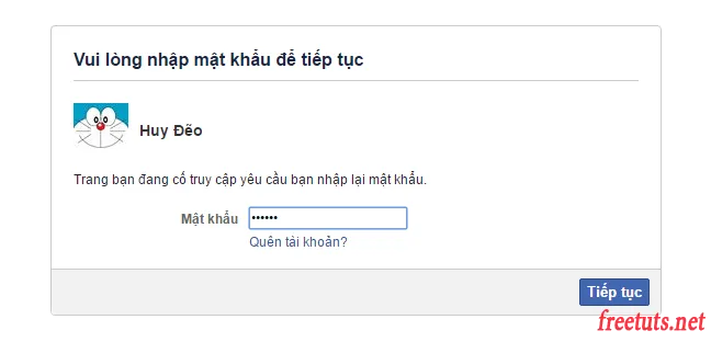 Đăng nhập lại và chọn lý do rời khỏi Facebook