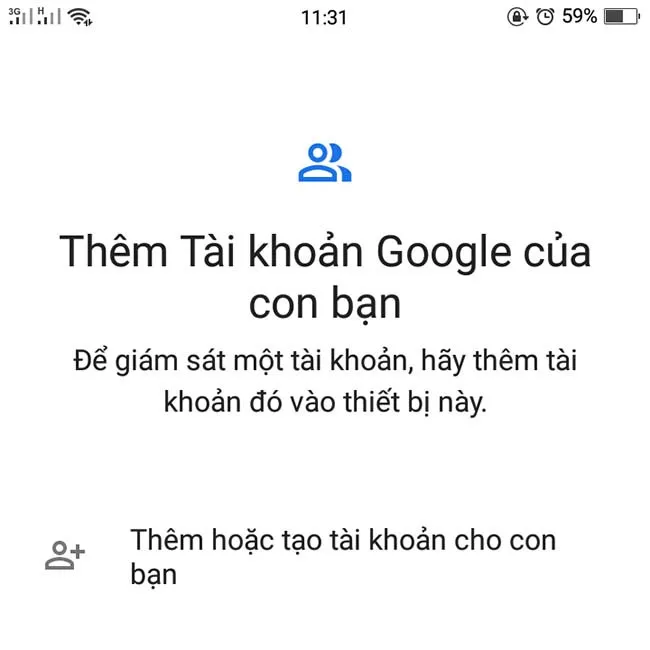 Đăng nhập tài khoản trẻ vào ứng dụng Family Link trên thiết bị con