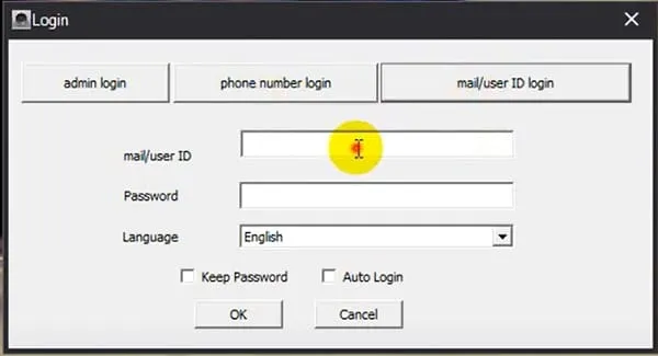 Đăng nhập Yoosee bằng Email hoặc ID Người dùng