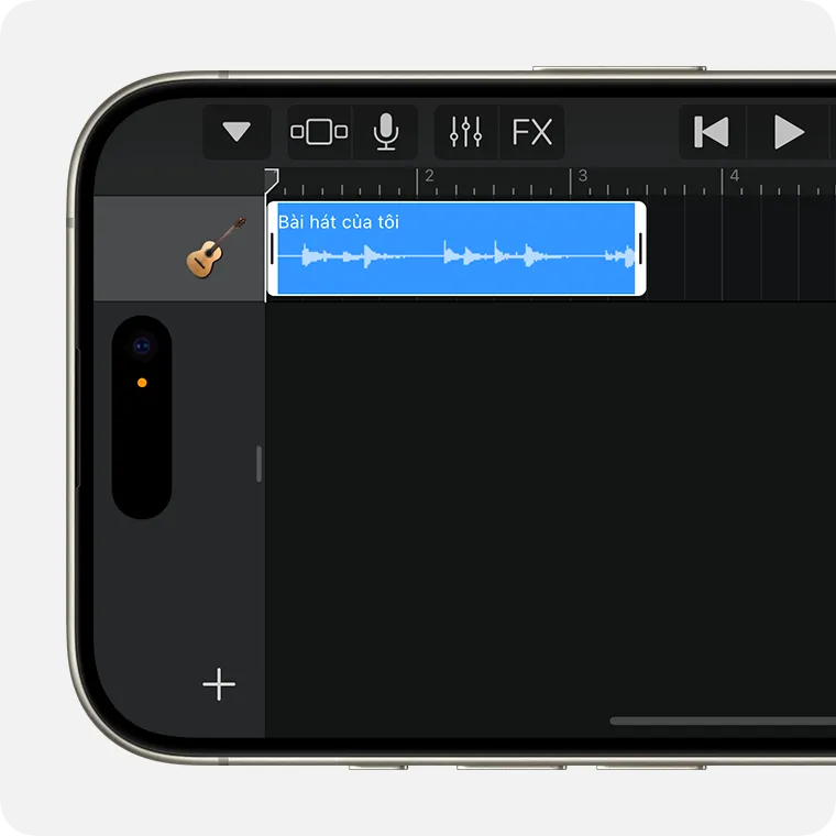 Điều chỉnh độ dài đoạn nhạc và cắt tệp âm thanh trong GarageBand cho nhạc chuông iPhone