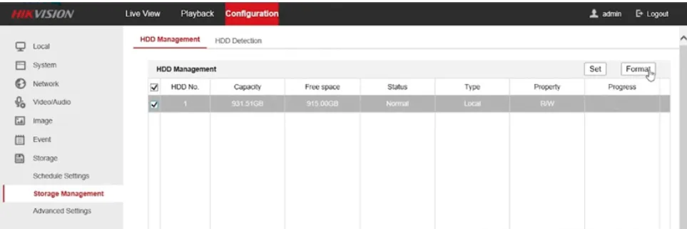 Định dạng thẻ nhớ khi cài đặt camera ip hikvision
