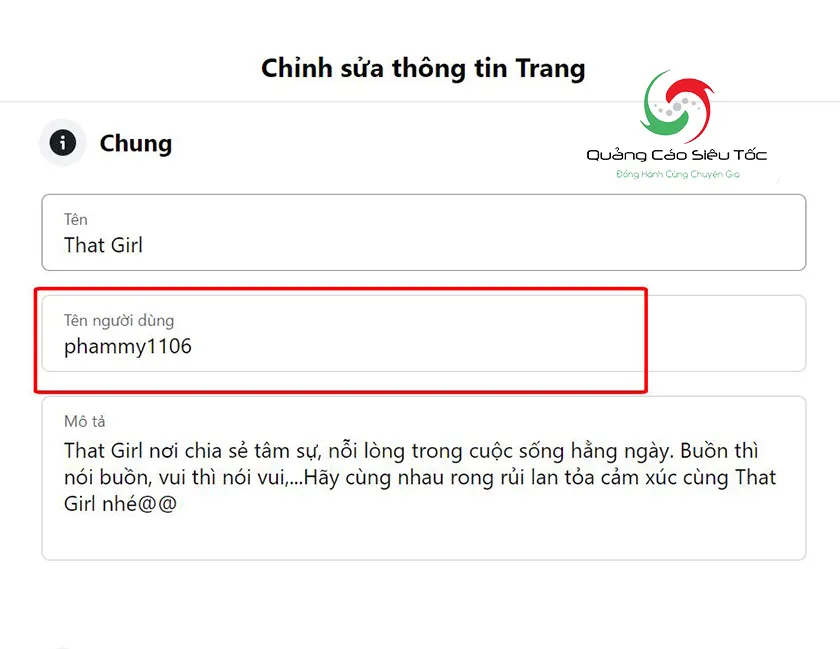 Đổi tên người dùng