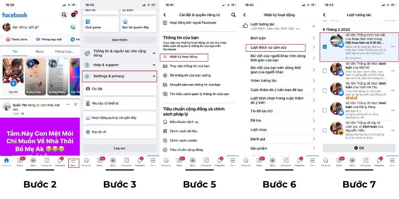 Dùng điện thoại để xóa like của người khác