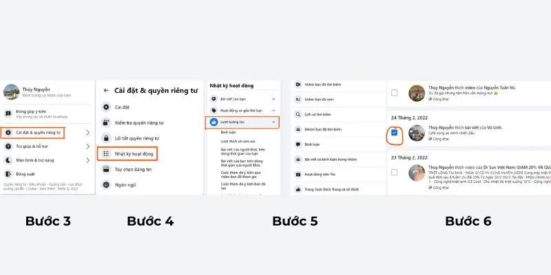 Dùng máy tính để xóa like của người khác