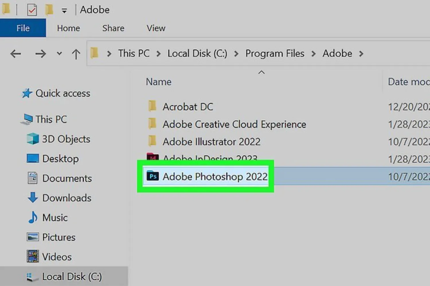 Đường dẫn mở thư mục Plug-ins trong cài đặt Photoshop trên Windows