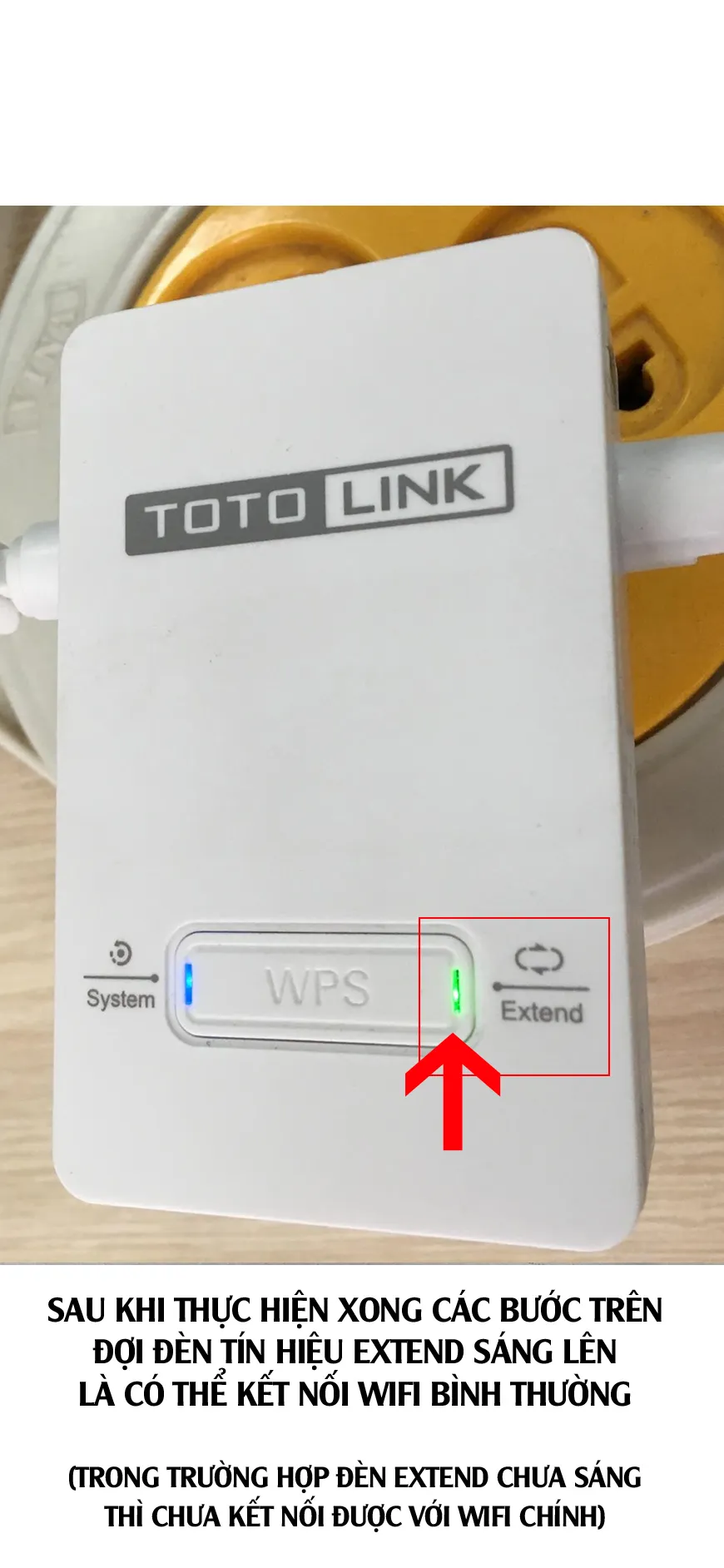 Ghi chú ý nghĩa màu đèn Extender trên bộ kích sóng wifi TOTOLINK EX200