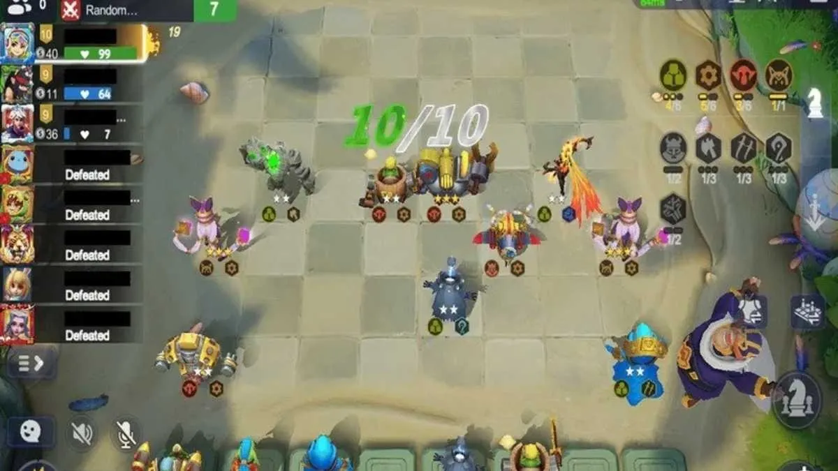 Giao diện Auto Chess được thiết kế trực quan và dễ sử dụng, cung cấp mọi thông tin cần thiết cho người chơi