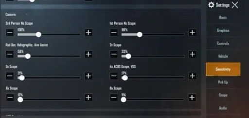 cách cài đặt độ nhạy PUBG Mobile Chuẩn Chuyên Nghiệp Để Nâng Cao Kỹ Năng Bắn Súng