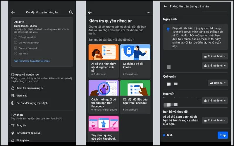 Giao diện chọn chế độ Chỉ mình tôi trong quy trình ẩn bạn bè trên facebook iphone