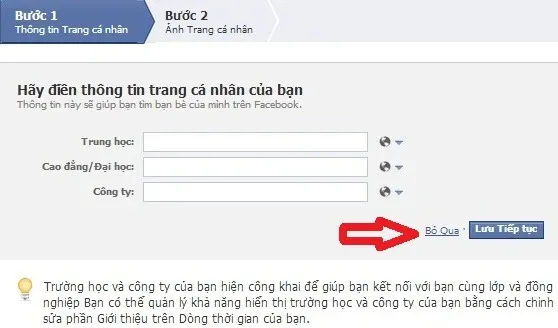 Giao diện Facebook yêu cầu điền thông tin cá nhân khi đăng ký tài khoản mới