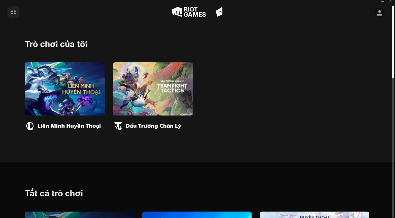 Giao diện khởi động của Riot Client, nơi bắt đầu cách cài đặt tiếng việt cho lol