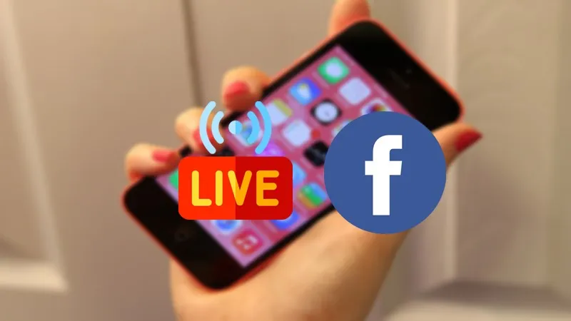 Giao diện live stream màn hình Facebook trên điện thoại iPhone.