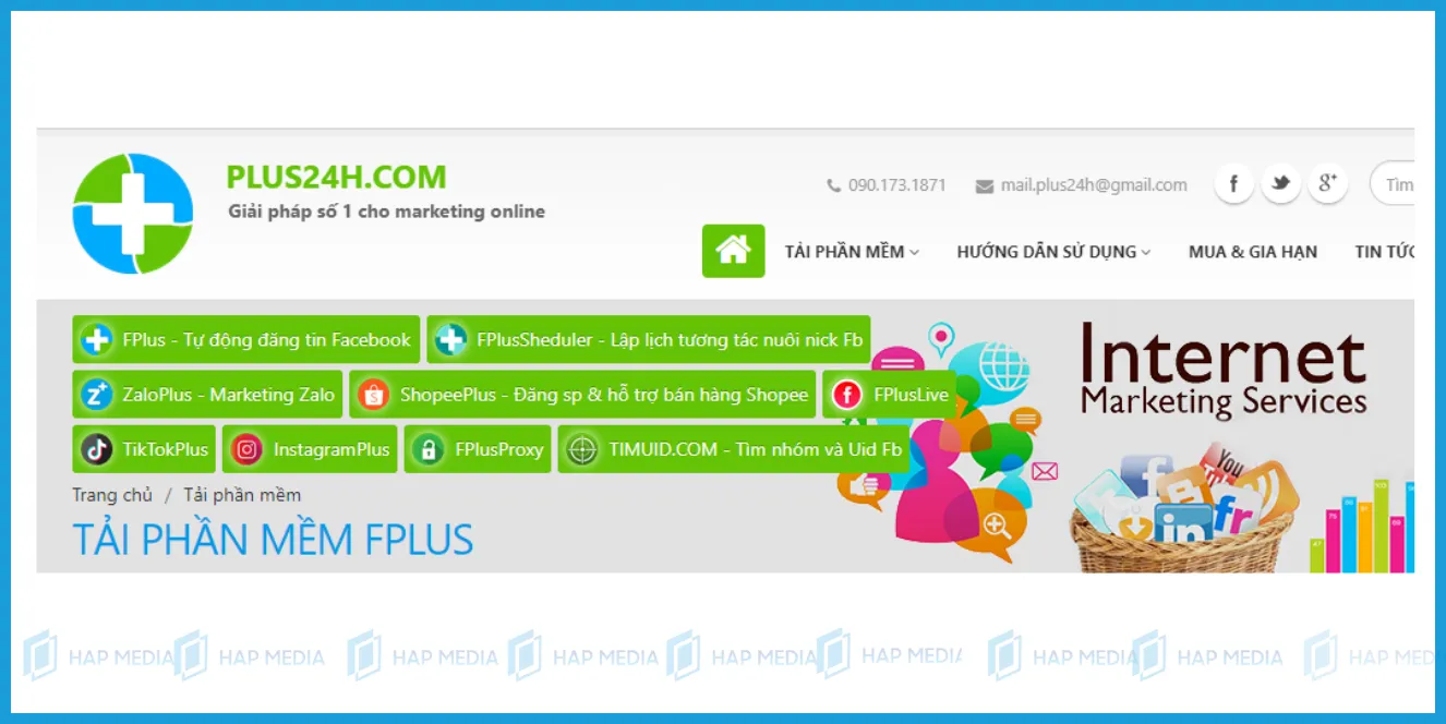 Giao diện phần mềm FPlus tự động đăng bài lên nhiều nhóm Facebook