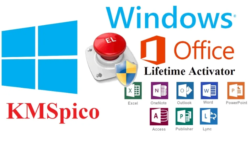 Giao diện phần mềm KMSpico để kích hoạt bản quyền Office 2013