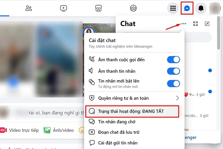 Giao diện sau khi đã tắt thành công trạng thái hoạt động trên máy tính