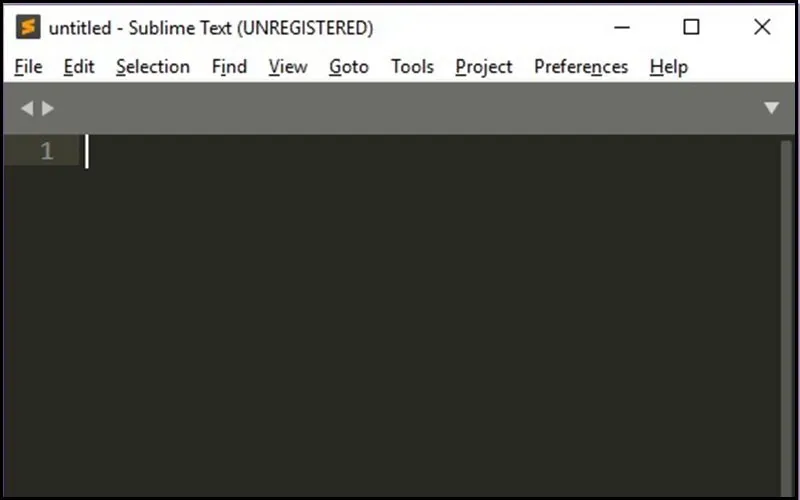 Giao diện Sublime Text 3 sau khi cài đặt thành công
